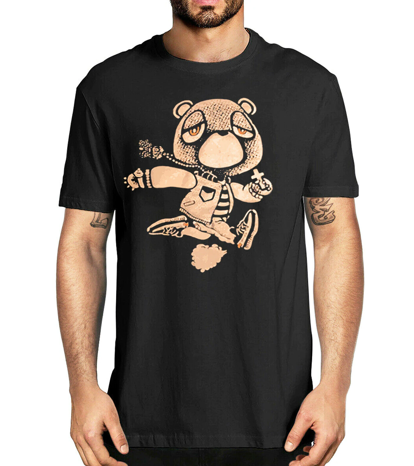 100-Cotton-Tan-Kanye-West-T-shirt-Black 100% Cotton Tan Kanye West T-shirt