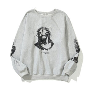Jesus SAINT MXXXXXX logo crew-neck sweatshirt