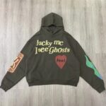 Kanye West Foam Printing Lucky me i see ghosts Hoodie