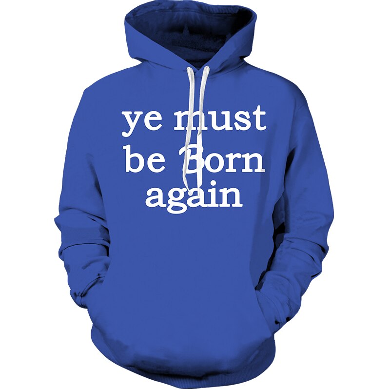 Kanye West Ye Must Be Bron Again Blue Hoodie Kanye West Ye Must Be Bron Again Blue Hoodie