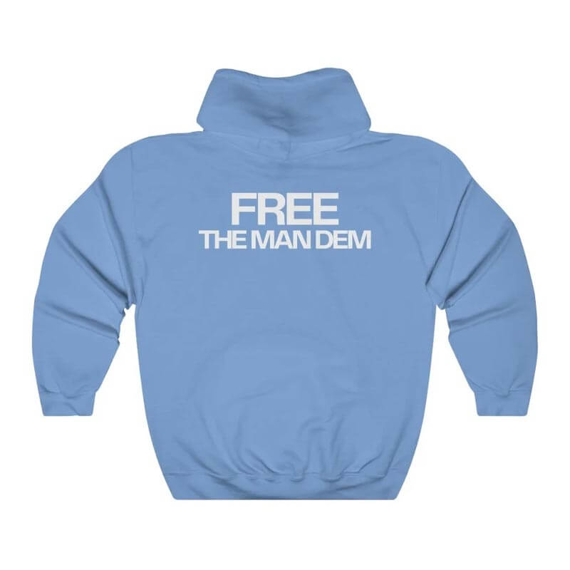 Kanye-west-Free-the-man-dem-Hoodie-light-blue-back Kanye West Free The Man Dem Hoodie