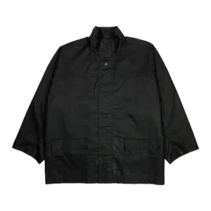 YGEBB Coated Cotton Light Parka In True Black