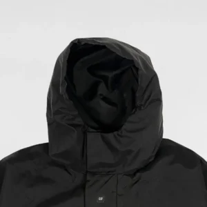 YGEBB Magnet Closure Logo Parka In True Black