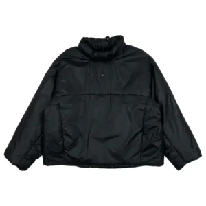 YGEBB Mock Neck Puffer Jacket In Black