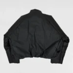 YGEBB Round Jacket V1 In Coated Cotton Black