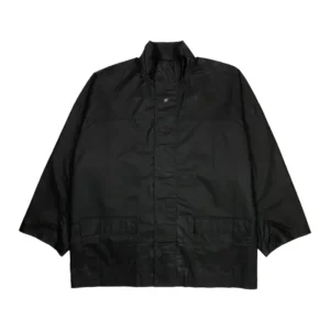 YGEBB Coated Cotton Light Parka Jacket – True Black