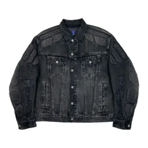 YGEBB Padded Denim Jacket – Washed Grey