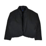 YGEBB Round Jacket V1 In Coated Cotton Black