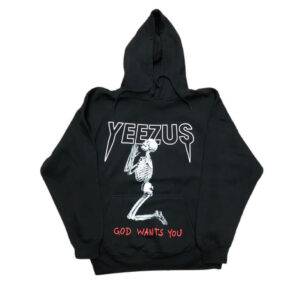 Yeezus God Wants You Tour Praying Skeleton Skull Hoodie
