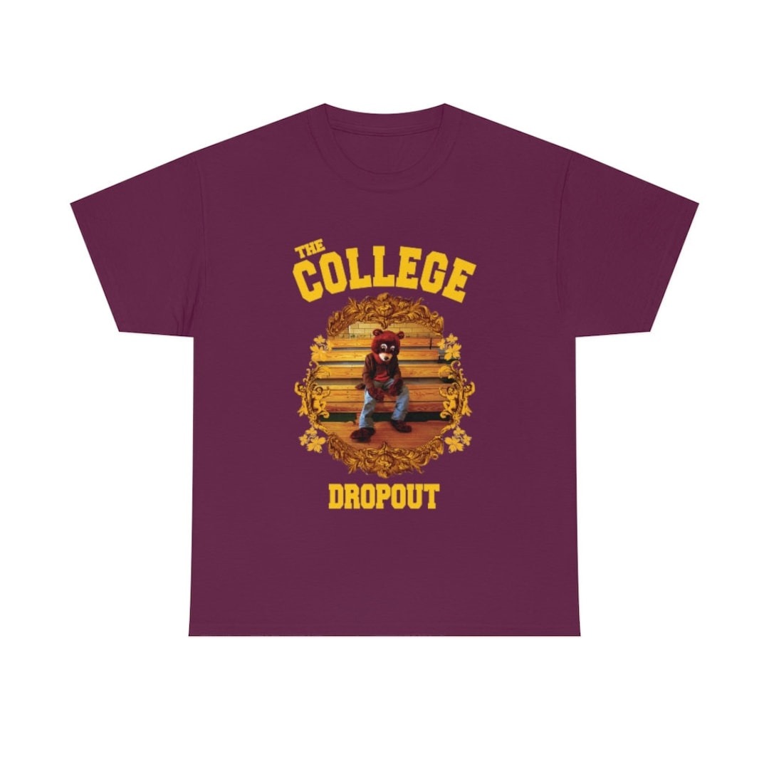 Kanye West College Dropout Bear Burgundy T Shirt Kanye West College Dropout Bear Burgundy T Shirt