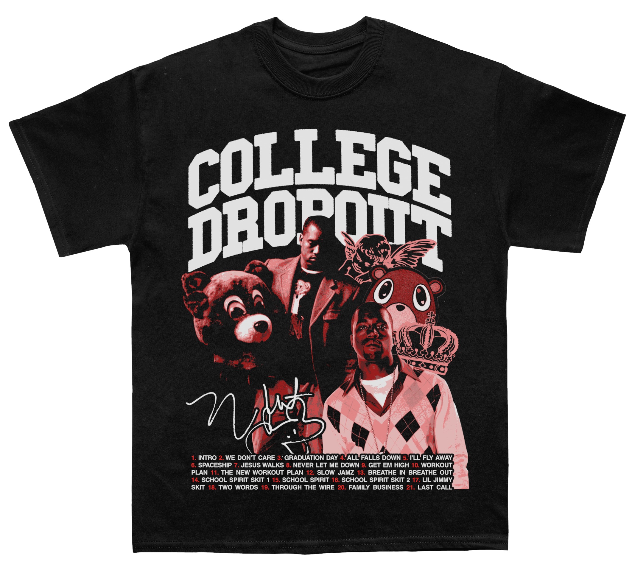 Kanye West merch The College Dropout Bear T Shirt Kanye West merch The College Dropout Bear T Shirt