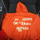 CACTUS PLANT FLEA MARKET Orange Ye Must Be Born Again Hoodie